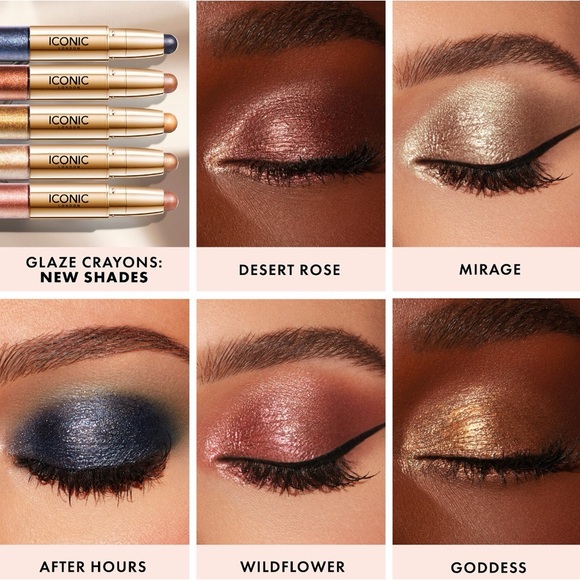 ICONIC London Rose Gold Dual-Ended Cream Shadow sticks in wildflower - Picture 3 of 3